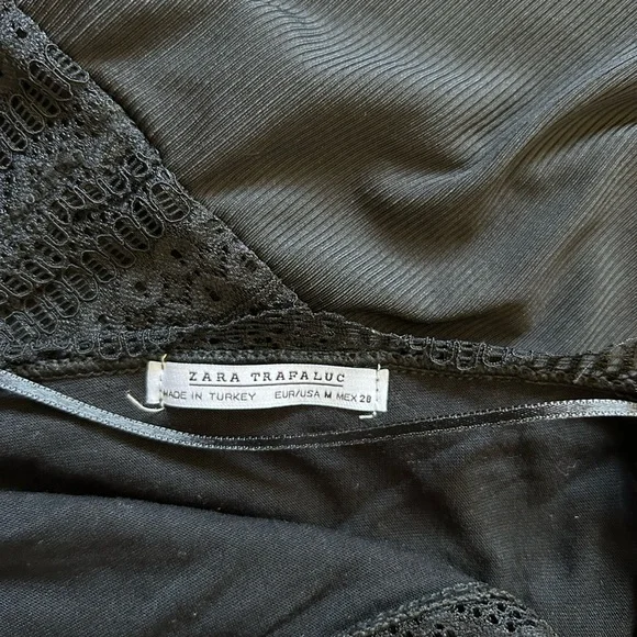 Zara Black Lace Bodysuit Size M - Picture 4 of 9